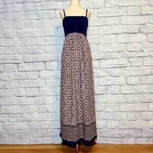 Anthropologie Lilka Carreau Geometric Print Maxi Dress